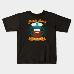 Yacht Rock Captain - Party Boat Drinking Apparel - Bearded Kids T-Shirt